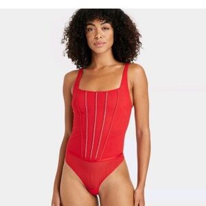Ardene Scarlet Rhinestone Intimate Bodysuit